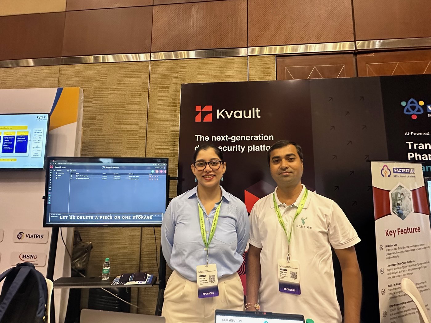 The KVault team at the GPACTS booth