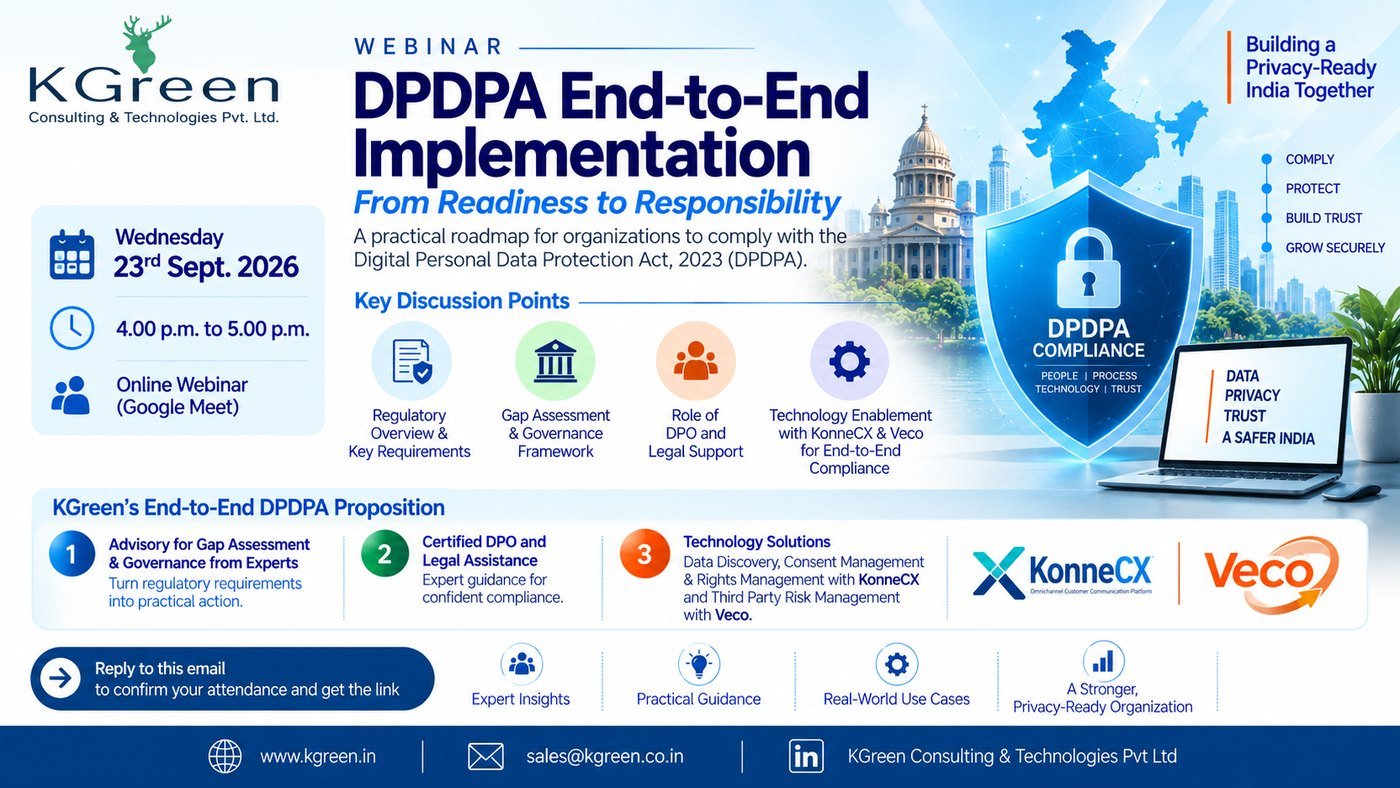 Webinar: DPDPA End-to-End Implementation &ndash; Wed 23 Sept 2026, 4&ndash;5 PM IST