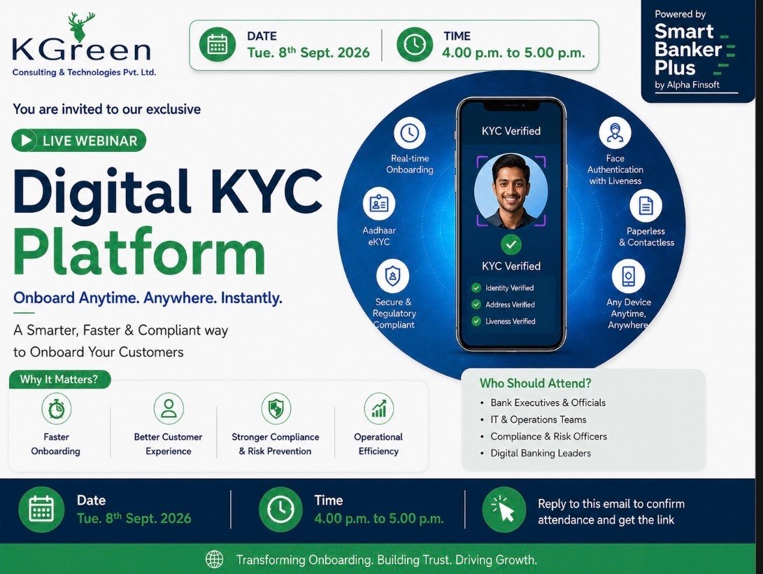 Digital KYC Platform webinar &ndash; Tue 8 Sept 2026, 4&ndash;5 PM IST
